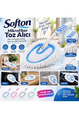 Mikrofiber Toz Alıcı Püskül Çizmez Çok Amaçlı Ev, Araç, Ekran Ve Mobilya Temizleme Fırçası