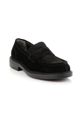 Siyah Hakiki Deri Erkek Loafer Ayakkabı E01905003602 Siyah