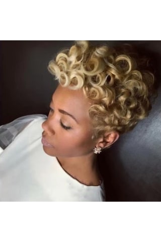 Qingmipy "26cm Kısa Dalgalı Peruk - Isıya Dayanıklı Saç Eklentisi, Günlük Ve Parti Kullanımı İçin" Diğer