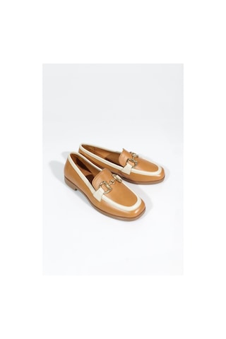Dgn 07-1 Kadin Aksesuarli Loafer Ayakkabi Taba