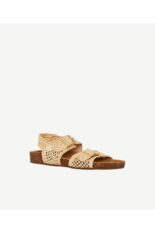 Yargıcı İki Bantlı Hasır Sandalet 25ykay4099x 063 Bej