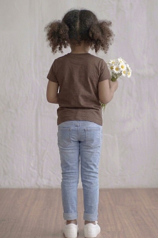 Kiagu Moka Mokha Kısa Kol Basic T-shirt- Terletmeyen Esnek Kumaş Pamuklu Mevsimlik Moka Kısakol Kız Çocuk Tsort Mocha