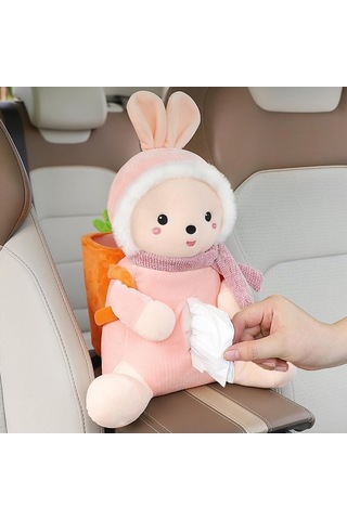 Createtech Tutucu Tavşan Suntek Magideal Kutusu, Doku Çöp Can Araba Karikatürlü Nv Çok Renkli