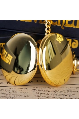 Lüx Gold Renk Köstekli Cep Saati Kadın Kolye Altın
