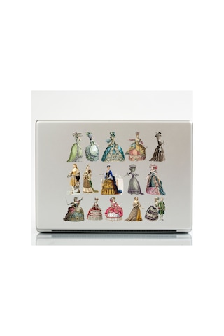 Vintage Art Sanat Etiket Seti Retro Resim Çıkartma Laptop Defter Telefon Sticker Seti Çok Renkli