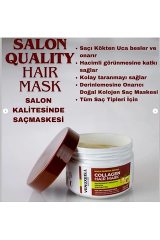 Venuxeell Doğal İçerik Destekli Maca Özlü Saç Güçlendirme Maskesi 500 Ml