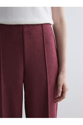 Lcw Comfort Mürdüm Beli Lastikli Kadın Süet Pantolon