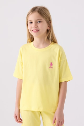 U.S. Polo Assn. Kız Çocuk Sarı Bermuda Takım Us1848-c-v42 Sarı