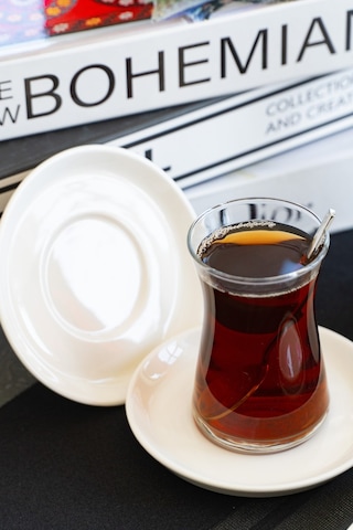 Rüya Yalın 6 Adet 12 Cm Porselen Çay Tabağı Kırık Beyaz Beyaz