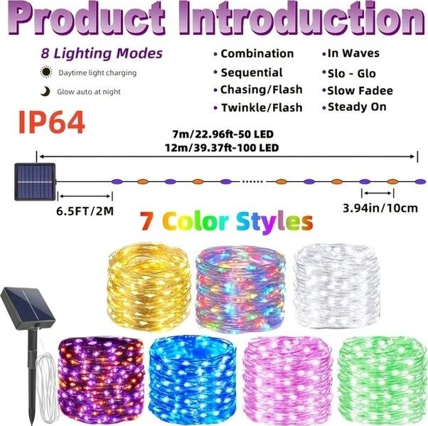 Trendooze 50 Adet Kuplu Led Solar Bahçe Aydınlatma Bahçe Dekor