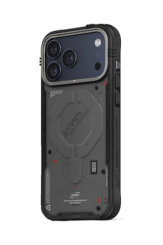 Apple Uyumlu iPhone 17 Pro Max  Kılıf M-safe Şarj Özellikli Airbag Tasarımlı Skinarma Vigor Kapak Gri Gri
