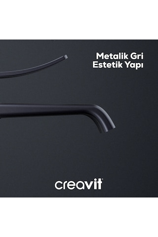 Creavit Lua Banyo Armatürü Metalik Gri Bt.lu2500gr