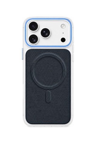 İphone 17 Pro Uyumlu Uniq Magsafe Özellikli  Keten Kaplamalı Sararmaz Sert Telefon Kılıfı Mor