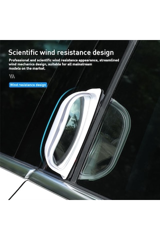 Siyah B Sütunu Kör Nokta Aynası Araç Dikiz Aynası Geniş Açılı Arka Koltuk Yardımcı Gözlem Aynası Güvenlik Sürüş 1pc