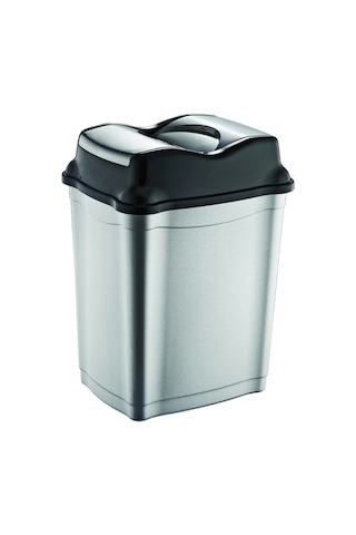 Antrasait Girdap Çöp Kovası 50 Lt. 48x30x62 Cm Gri - Siyah