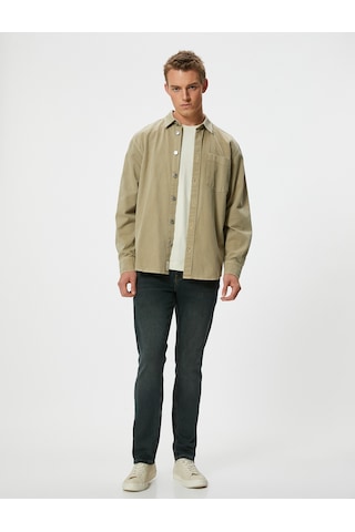 Koton Slim Fit Kot Pantolon - Brad Jean Petrol 4sam40240nd Petrol PETROL