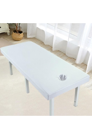 Suntek Masaj Tablo Sayfası Konforlu Kayma Yumuşak Doku Beyaz-70x190cm