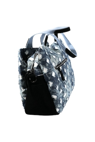 Biem Accessory Biem Lacivert-beyaz Damalı Denim Salaş-retro Taş Trok Döşemeli Çok Gözlü Çanta Çok Renkli