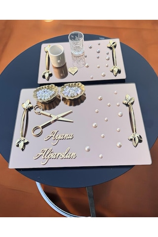 Tycho İncili Söz Nişan Yüzük Tepsisi İncili Kurdale Hediye Gold