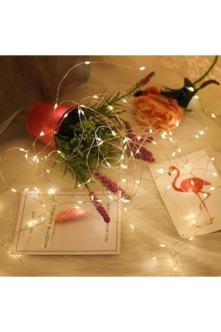 Sıladanal Peri Led Işık 5 Metre Sarı Pilli Aydınlatma Şerit Saçak Spot Süsleme Diğer