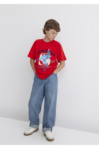 Mavi - Superman Baskılı Kırmızı Tişört 6610293-88523 Kırmızı