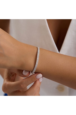 Su Yolu Set Beyaz Altın Üç Sıra T14336