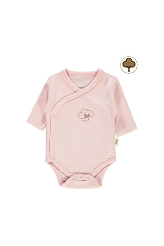Civil Baby Bebek Organik Çıtçıtlı Badi 0-6 Ay Pembe