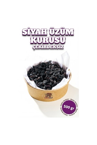 Çekirdeksiz Siyah Üzüm Kurusu Günkurusu 500  G