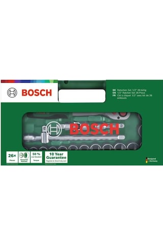 Bosch 1/2" Cırcır Seti 26 Parça 1600a039j7
