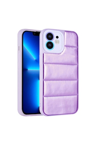 Apple Uyumlu iPhone 11 Kılıf Kamera Korumalı Airbagli Renkli Zore Seksek Kapak Mor