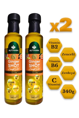 Ginger Shot Zengin İçerikli Şurup 340 G X2 Adet