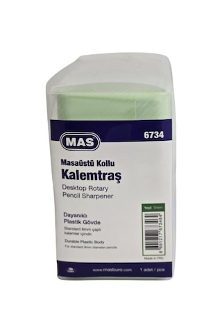 Mas 6734 Masaüstü Kollu Kalemtraş - Yeşil