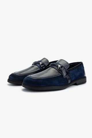 Valmenti Erkek Hakiki Deri Loafer Ayakkabı 1008 3481 Erk Ayk Y25 Lacı Bfl/suet Lacivert
