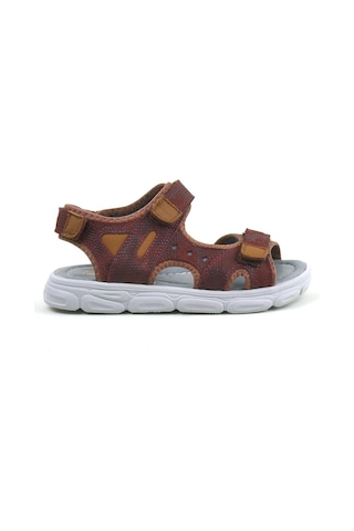 Rakerplus Hakiki Deri Bordo Çocuk Sandalet Bordo