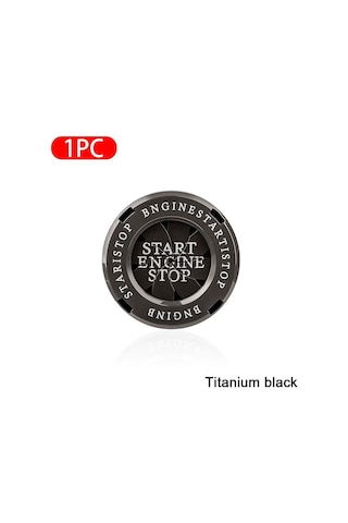 Seametal Çinko Alaşımı Araba Motoru Çalıştırma Durdurma Anahtarı Düğme Kapağı Dekoratif Kapak Basmalı Düğme Kapağı Antik Siyah