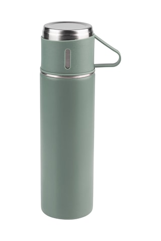North Pacific Çelik Termos Seti 450 ML Yeşil - 3 Bardaklı