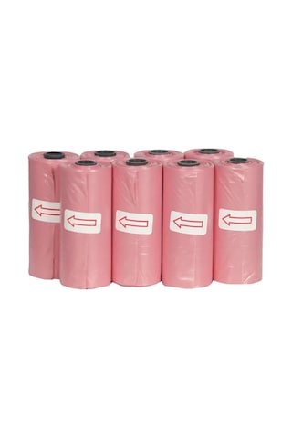 Bamm Bamm Kirli Bebek Bezi Poşeti Çanta Boy Pembe 8 x 15'li 22 x 32 CM