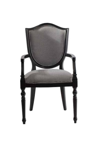 Bengimobilya Sandalye Zus008 Tam Kolçak Model Kayın Retro Torna Ayak Siyah Ren