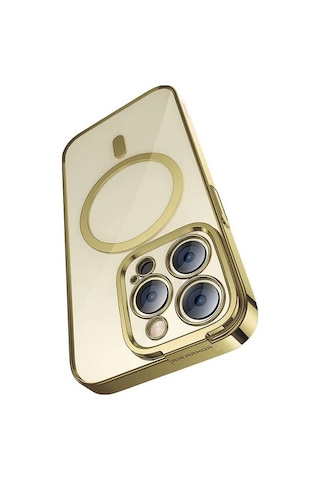 Apple Uyumlu iPhone Baseus Glitter 14 Pro Max 6.7 Magsafe Silikon Kılıf + Tempered Ekran Koruyucu Set