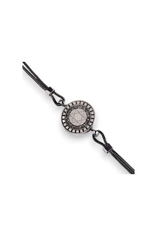 Hz.süleyman Mührü Yuvarlak 925 Ayar Gümüş Bileklik Gümüş