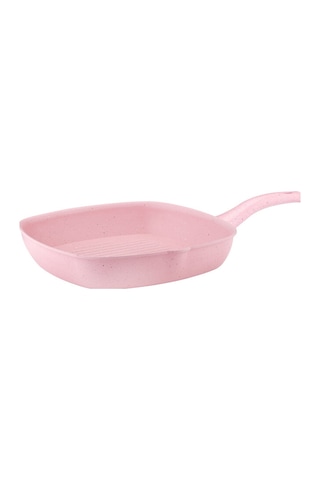 28 Cm Granit Izgara Tavası - Pembe Pembe