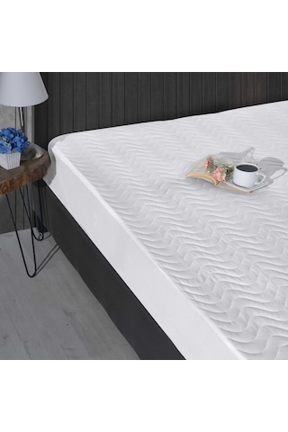 Violethome Sıvı Geçirmez Kapitone Fitted Alez ( Tüm Bedenler ) Beyaz