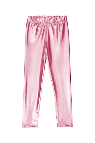 Denokids Kız Çocuk Pembe Metalik Parlak Tayt Renkli Çok Renkli
