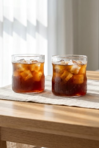 Lumis 2 Li Borosilikat Sunum Bardak Seti - 450 Ml Şeffaf