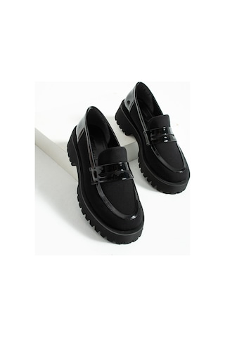 Kadın Yüksek Taban Günlük Loafer Vela - Siyah Siyah