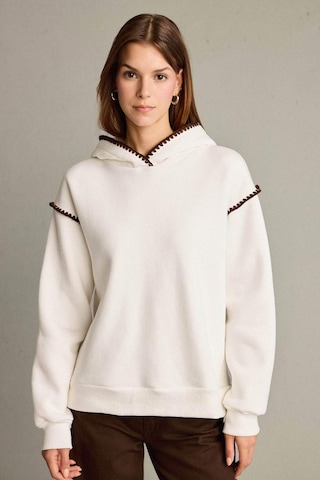 Defacto Overshirt Fit Kapüşonlu Sweatshirt G3318ax25auer105 Ekru