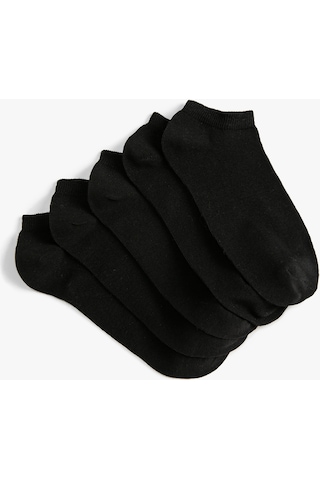 Koton 5'li Basic Patik Çorap Seti Siyah 4wak80080aa 4WAK80080AA999 Siyah
