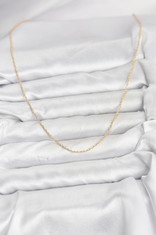 Cm 14k Gold Renk Burgu Model 60 Cm Kadın Kolye Altın - Beyaz 65960427