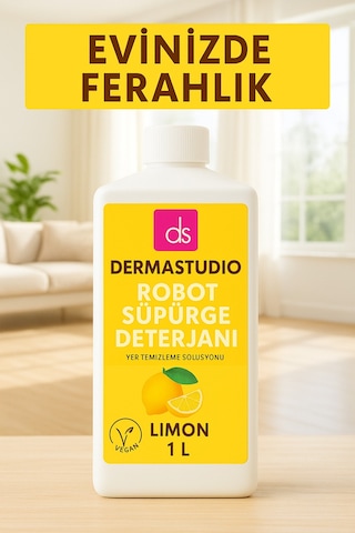 Robot Süpürge Deterjanı Limon 1 L Yer Temizleme Solüsyonu Tekli