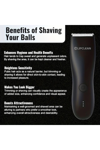 Dashanshop Siyah Taban Yok Groin Vücut Kılı Trimmer Çift Başlı Cilt Dostu Hassas Kesim Şarj Edilebilir Erkek Ball Shaver